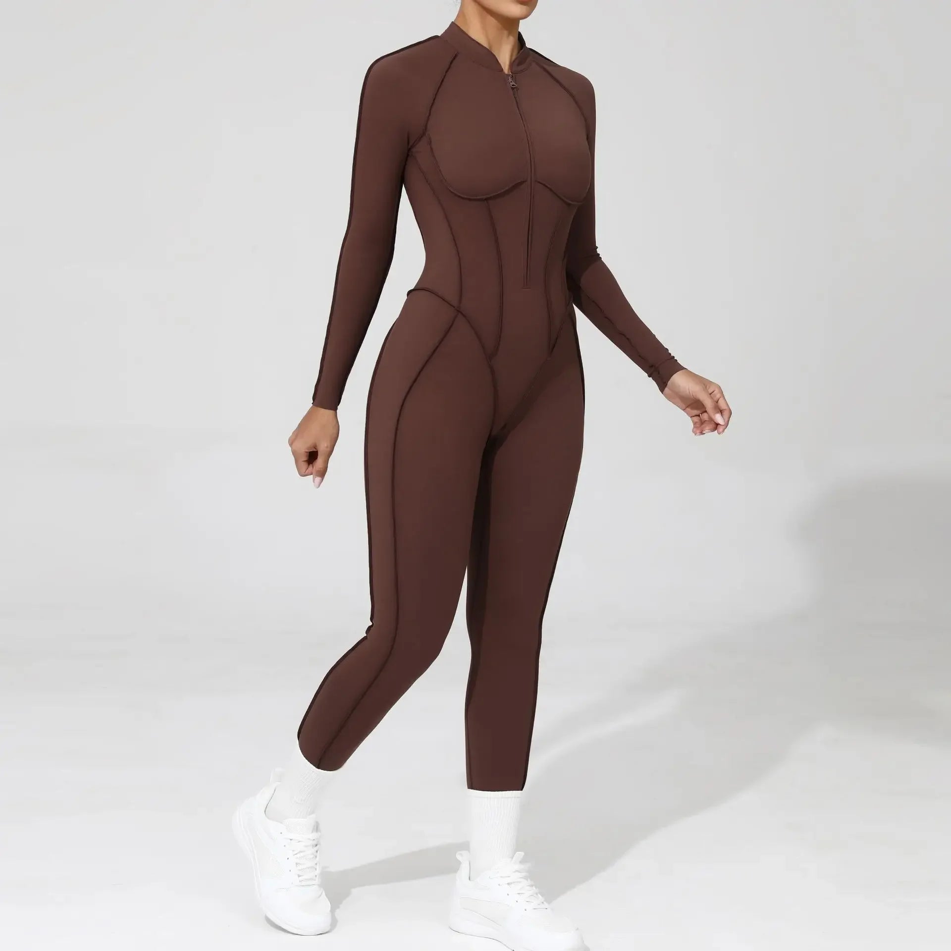 ZIPPER LONG JUMPSUIT