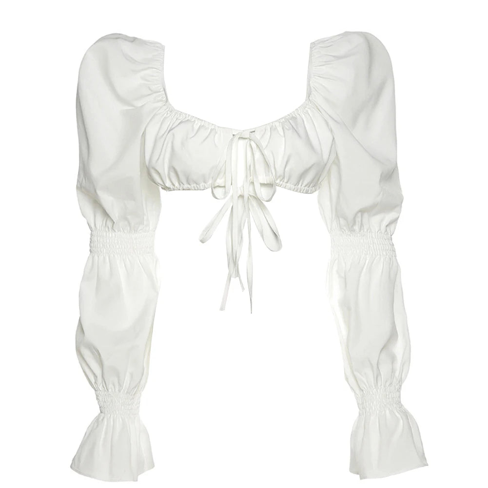 PUFF SLEEVE CROP TOP