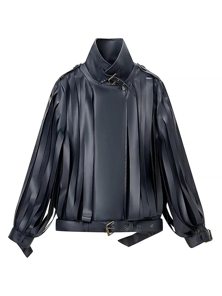 BOMBER FAUX LEATHER