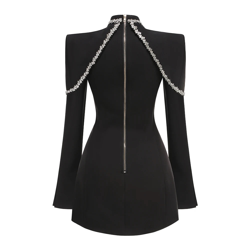 CRYSTAL SCULPT MINI DRESS