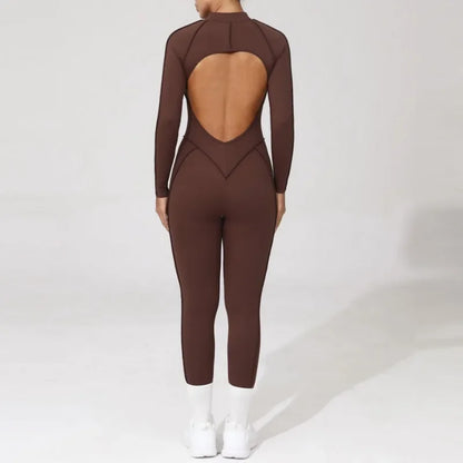 ZIPPER LONG JUMPSUIT