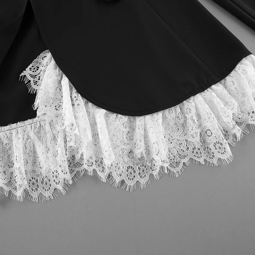 LACE-TRIM TAILORED BLAZER