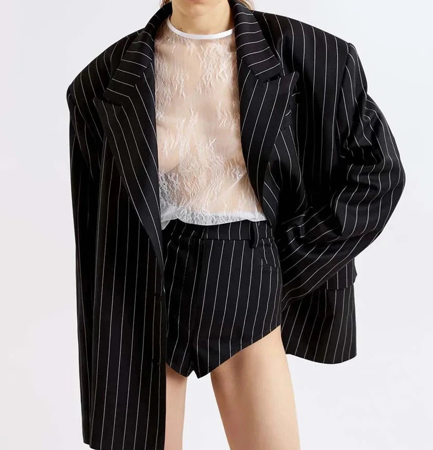 PINSTRIPE POWER SUIT SET