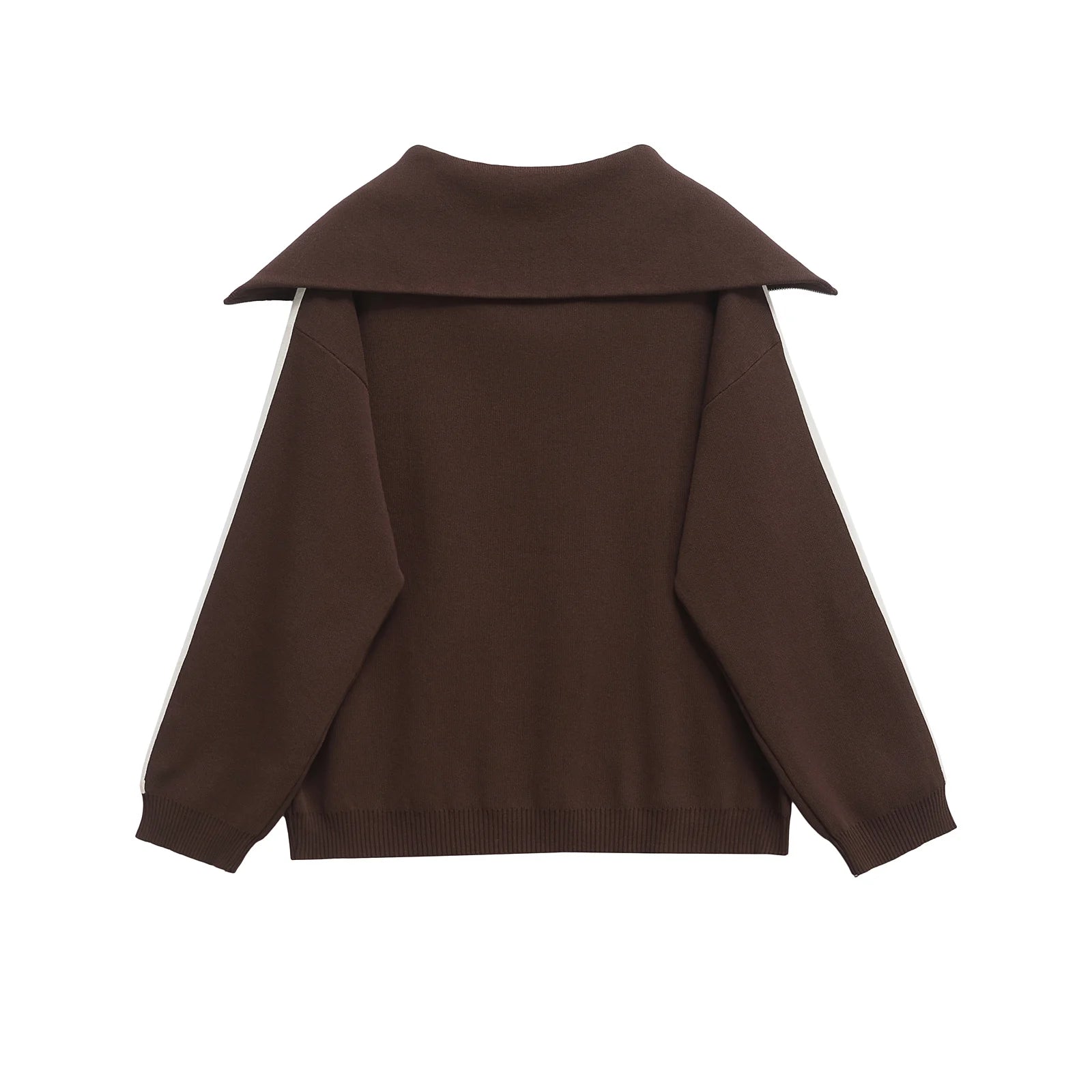 CHOCOLATE KNIT ZIP-UP SET