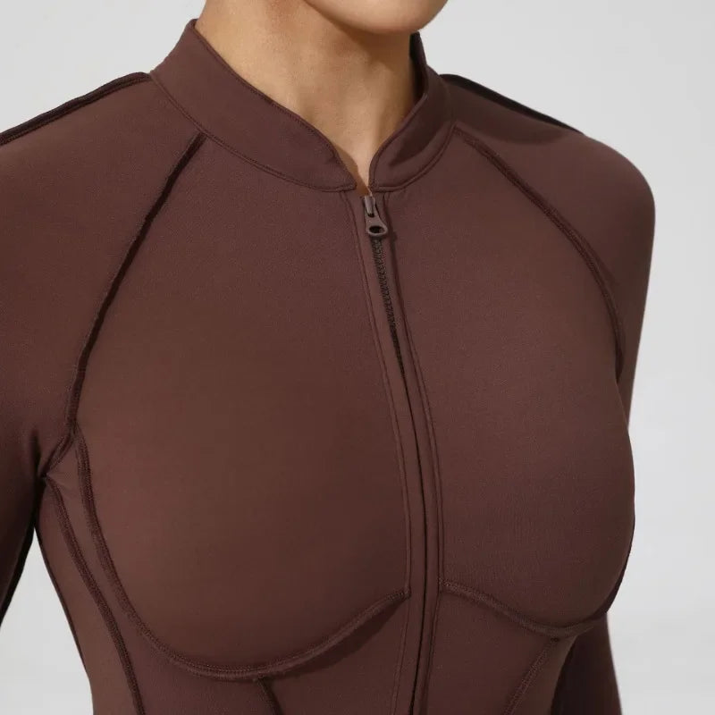 ZIPPER LONG JUMPSUIT