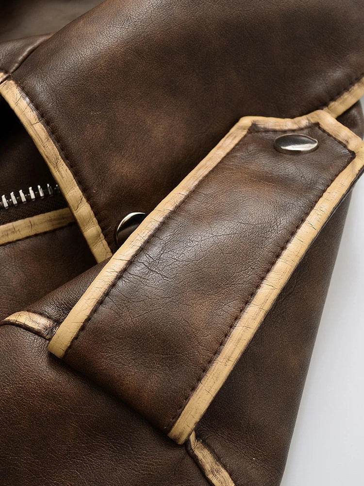 VINTAGE EDGE LEATHER JACKET