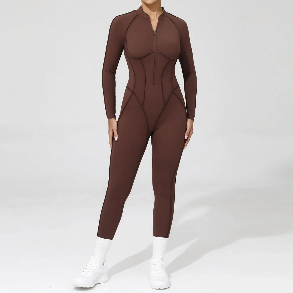 ZIPPER LONG JUMPSUIT