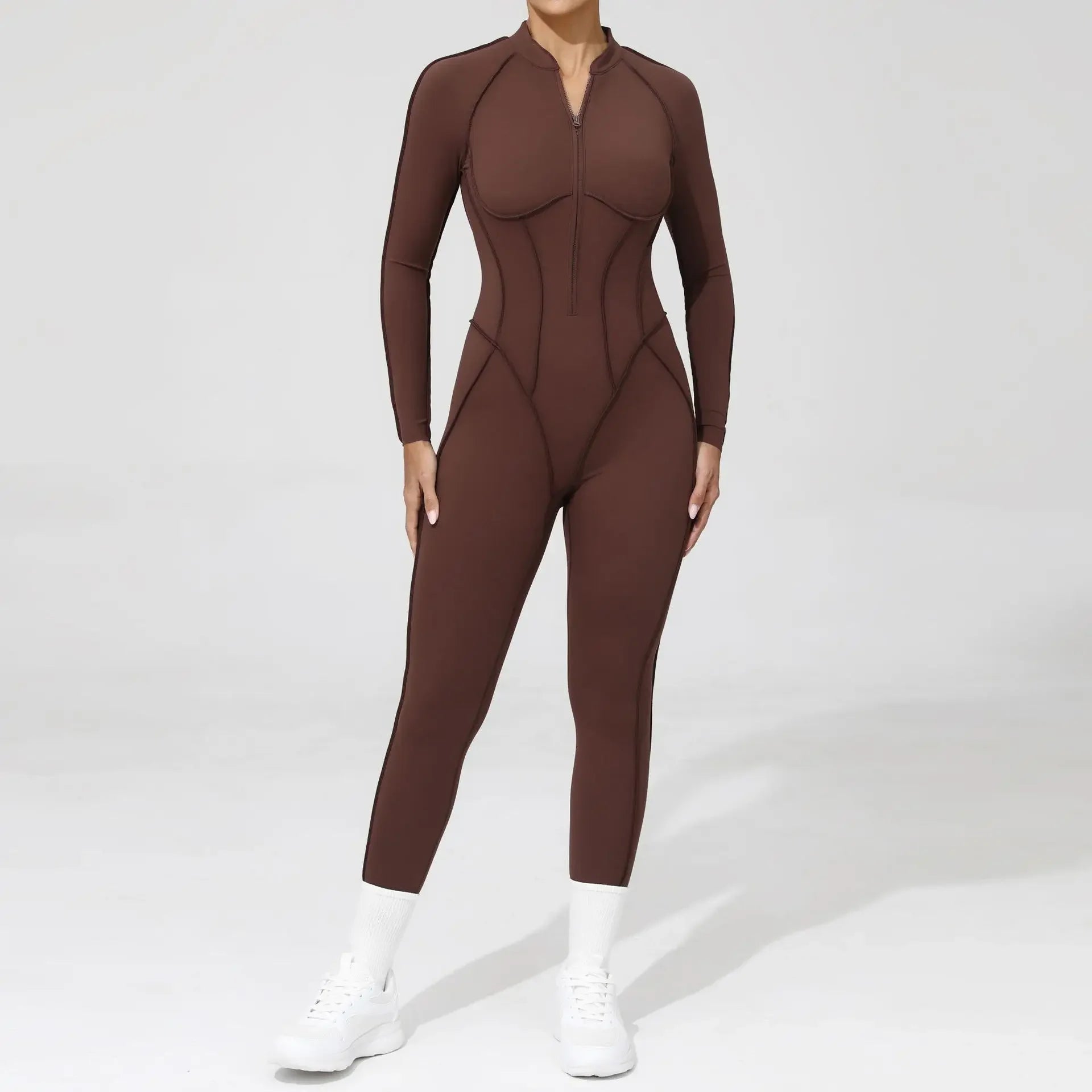 ZIPPER LONG JUMPSUIT